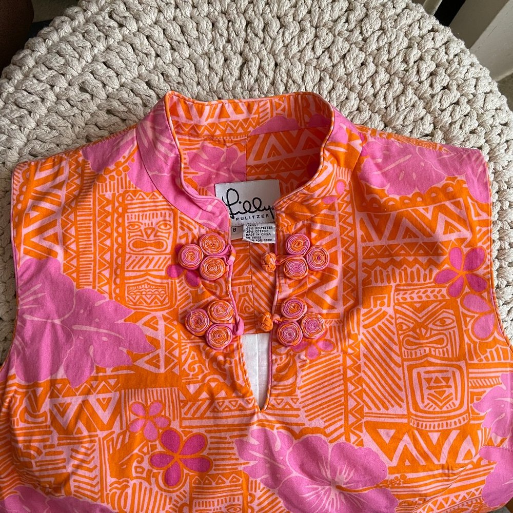 Lilly Pulitzer Asian-Design Tiki Dress
